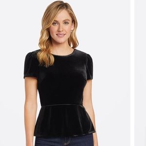 Draper James velvet v-back top